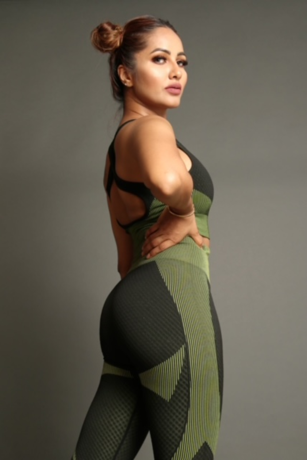 Women Seamless Workout Outfits Sport Bra And Legging Black Green