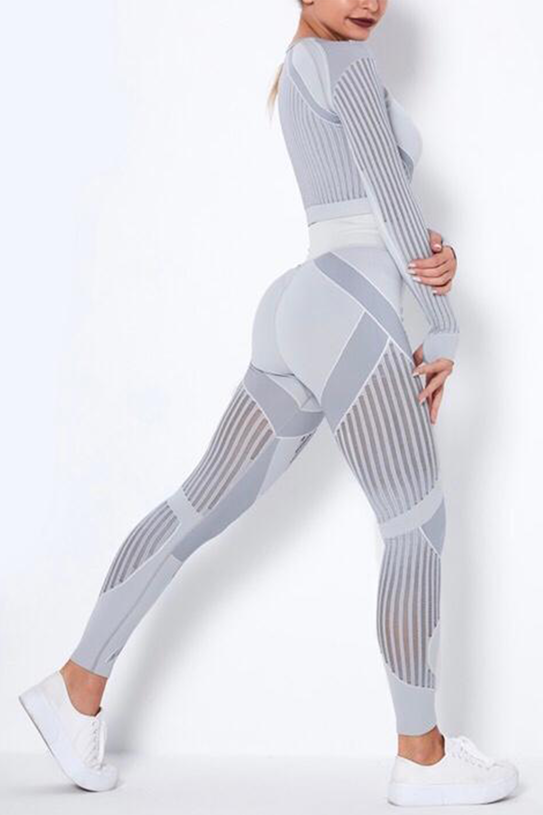 Mesh two piece crop top pants set | eBay