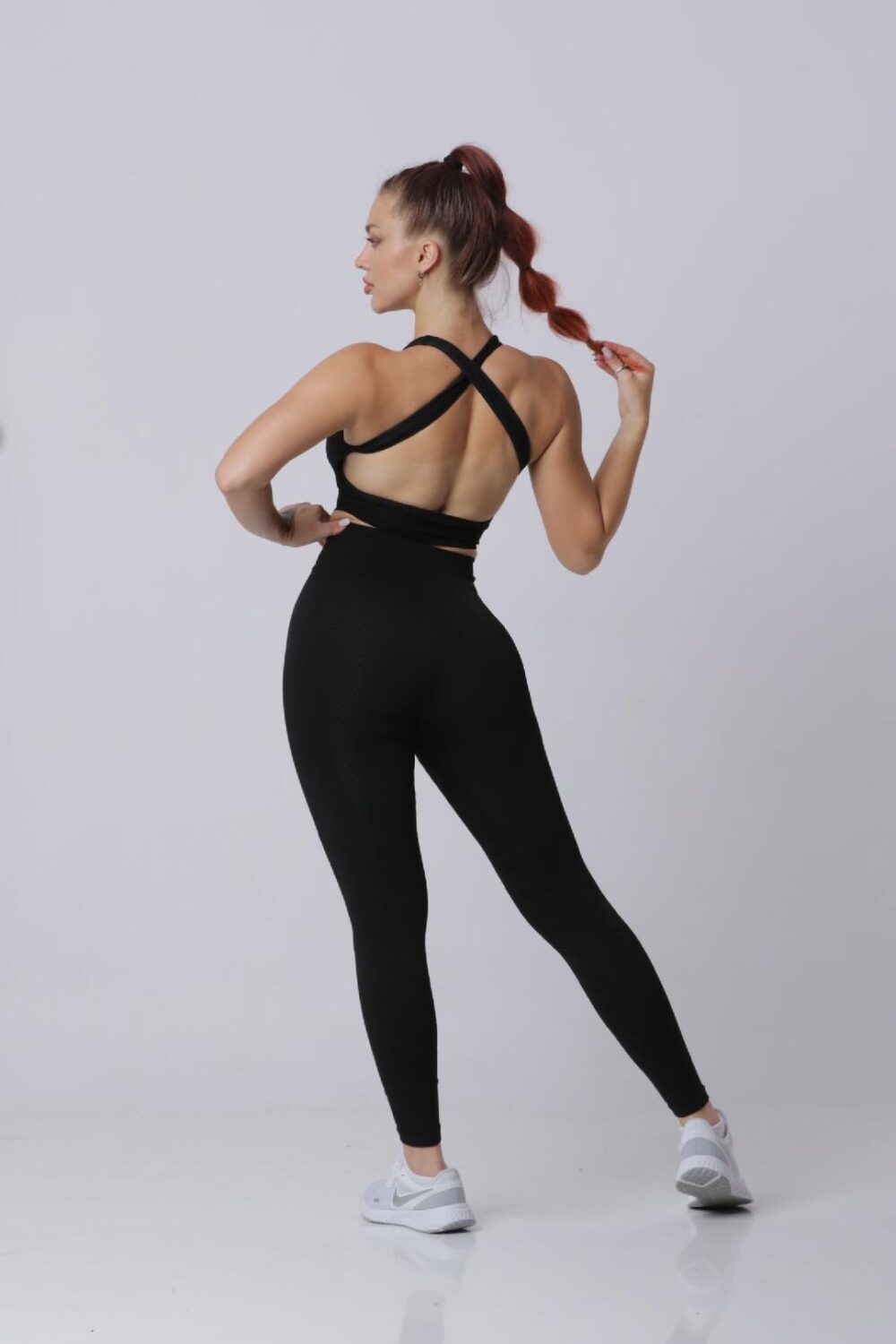 Samless Women 3pcs Yoga Sets Fitness Sport Suit Long Sleeve Zipper with Sport Bra & Leggings Pants Black